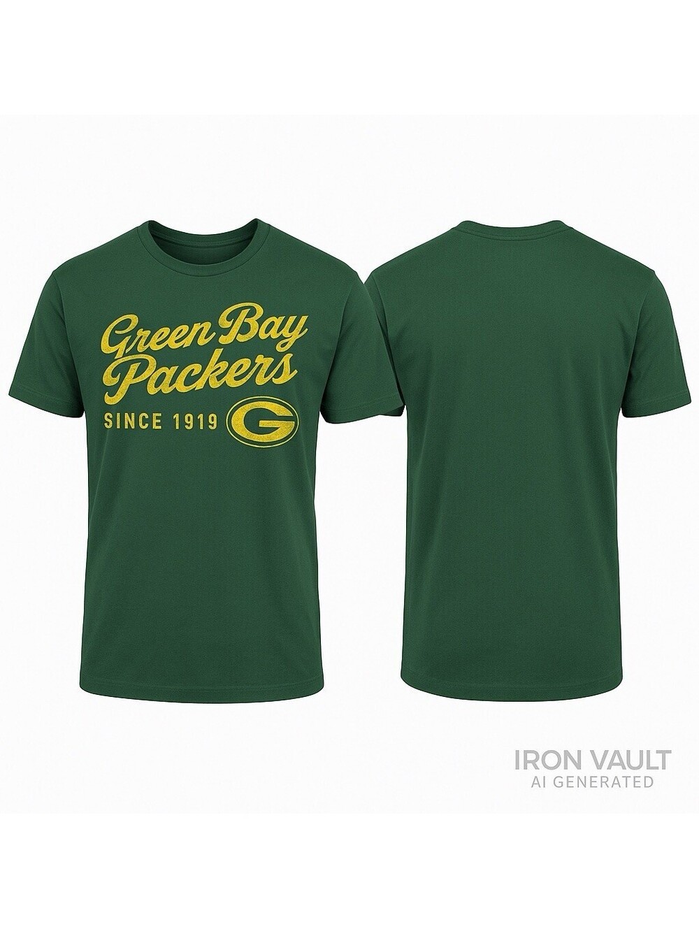 Green Bay Packers T-Shirt Men’s Medium NFL ’47 Brand Dusted Green Since 1919